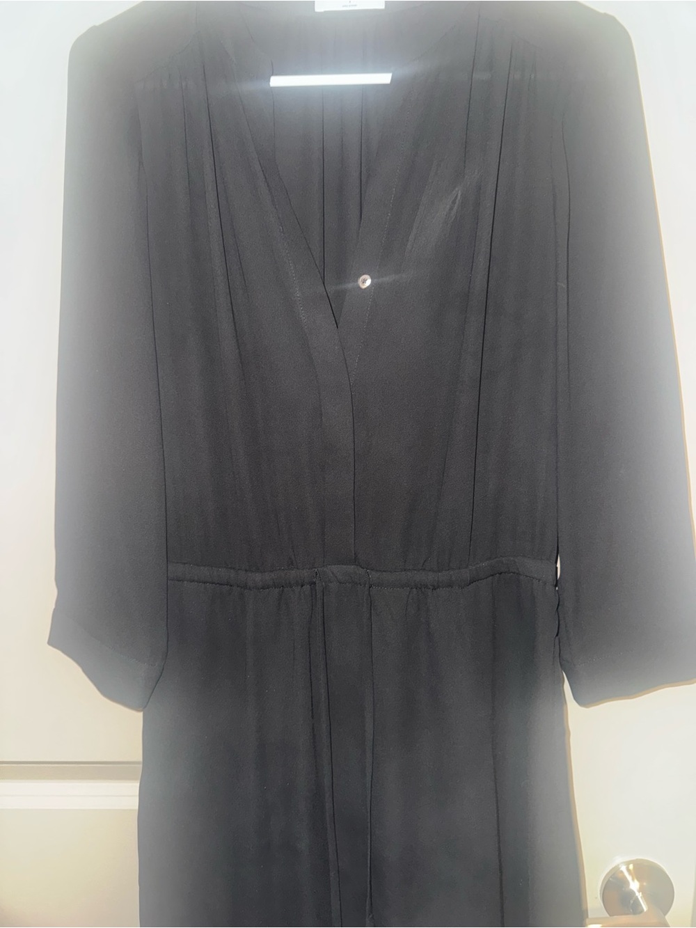 Babaton Black Long Sleeve V-Neck Dress - Picture 4 of 4